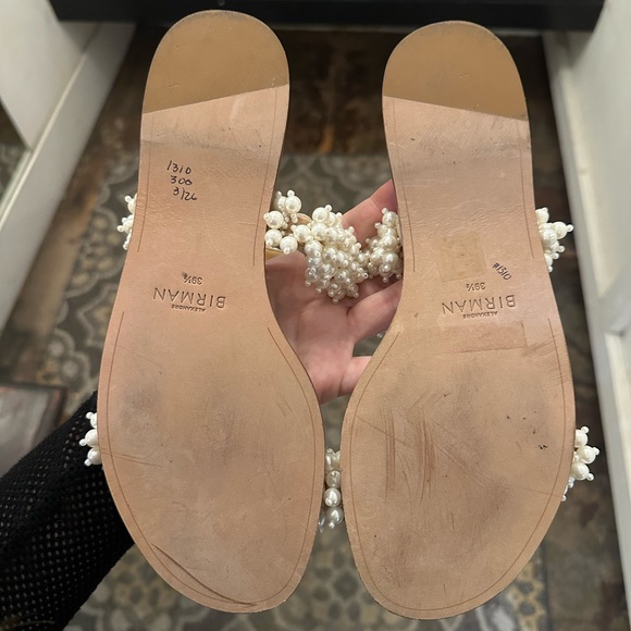 Alexandre Birman Cream Pearl Sandals - Picture 2 of 2
